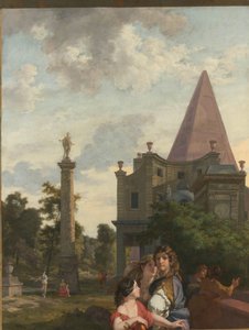Italian Landscape with Three Women in the Foreground