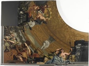 Part (bottom left) of a Ceiling Painting with the Main Scene of Diana and Her Companions
