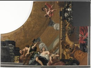 Part (bottom right) of a Ceiling Painting with the Main Scene of Diana and Her Companions by Gerard de Lairesse