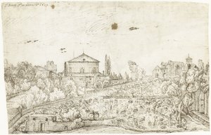View of the San Stefano Rotondo, Rome, from the North by Gerard ter Borch