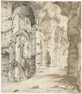 Ruins of the Palace Substructures of Septimius Severus, Rome by Gerard ter Borch