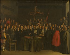 Ratification of the Peace of Münster between Spain and the Dutch Republic in the Town Hall of Münster, 15 May 1648