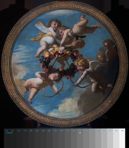 Putti with a Wreath of Flowers
