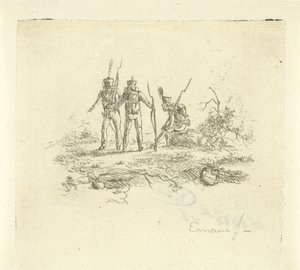 Three Infantrymen by Gerardus Emaus de Micault