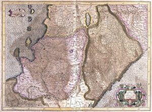 Abruzzo and Campania, Italy (engraving) by Gerardus Mercator