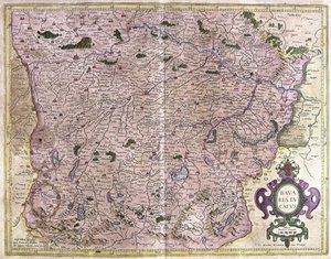 Bavaria, Germany (engraving) by Gerardus Mercator