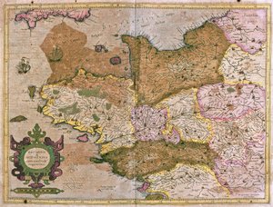 Brittany and Normandy, France (engraving)