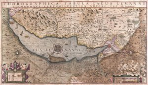 Geneva Lake, Switzerland (engraving)