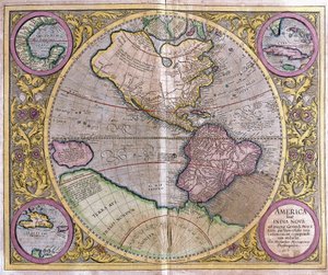 North and South America and New Guinea by Gerardus Mercator