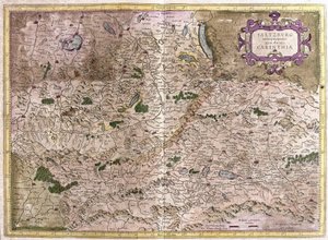 Salzburg and Carinthia, Austria (engraving) by Gerardus Mercator
