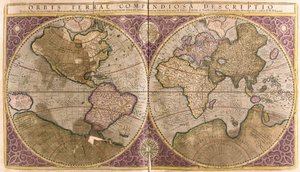 The globe (engraving) by Gerardus Mercator