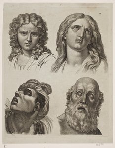 Four Study Heads after Italian Pictures