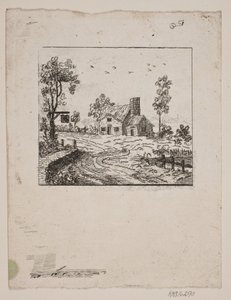 Landscape with Inn by Gerhard Ludvig Lahde