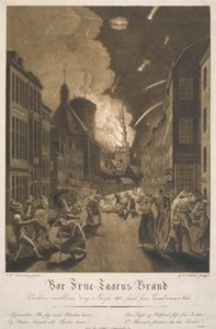 The Fire of the Tower of the Church of Our Lady by Gerhard Ludvig Lahde