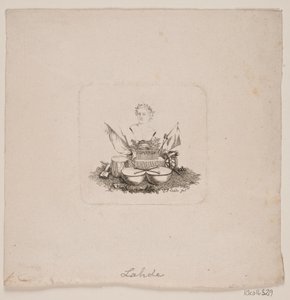 Vignette with Bust of Sophron by Gerhard Ludvig Lahde