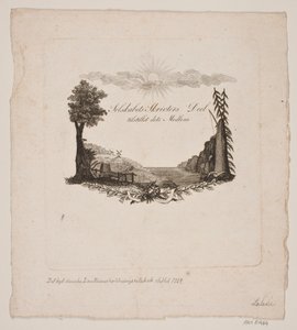 Vignette for the Royal Danish Agricultural Society by Gerhard Ludvig Lahde
