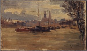 The Seine at Pont des Invalides (Floods of 1910)