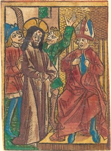 Before Caiaphas by German 15th Century