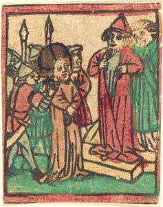 Caiaphas Tearing his Clothes by German 15th Century
