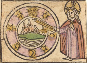Christ Measuring the Globe by German 15th Century