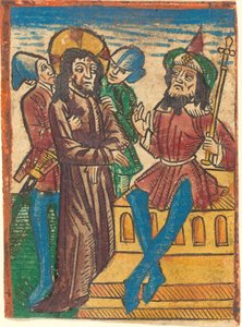 Christ before Pilate by German 15th Century
