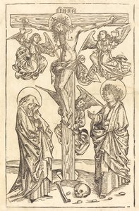 Christ on the Cross with Angels by German 15th Century