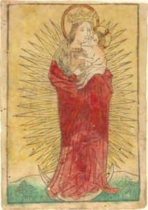 Madonna and Child in a Glory Standing on a Crescent Moon by German 15th Century