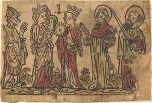 Madonna and Child with Four Saints by German 15th Century