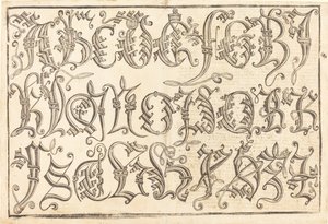 Ornamental Alphabet by German 15th Century