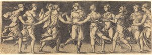 Apollo Dancing with the Nine Muses by German 16th Century