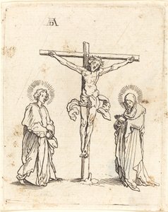 The Crucifixion with the Virgin and Saint John by German 16th Century after Albrecht Dürer
