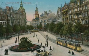 Frankfurt, Rossmarkt. Postcard Sent in 1913 by German Photographer