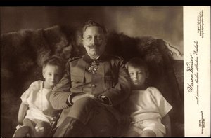 Kaiser Wilhelm II, two eldest sons, Liersch 3686 by German Photographer