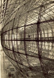 The Framework of Airship LZ 130 Under Construction