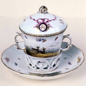 19th Century Porcelain Aspen Cup by German School