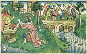2 Kings 16:9-16 The people of Damascus are taken captive, from the Nuremberg Bible by German School