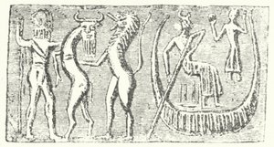 A Depiction of the Great Flood from the Epic of Gilgamesh by German School