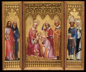 Adoration of the Magi, St. Severus and St. Walburga, St. James and St. Philip by German School
