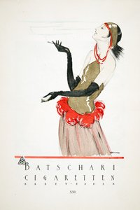 Advertisement for Batschari Cigarettes, from Styl, published 1922