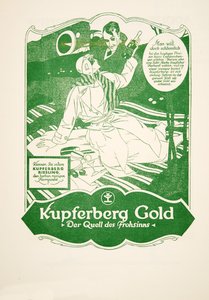 Advertisement for Kupferberg Gold, from Styl, published 1922