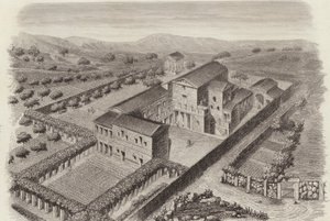 Ancient Greek Country House in Al-Barah, Syria. Illustration for Bilder-Atlas by German School