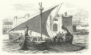 Arrival of a Phoenician Merchant Ship in a Harbour (engraving) by German School