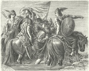 Arrival of the Hungarians in Their New Homeland by German School