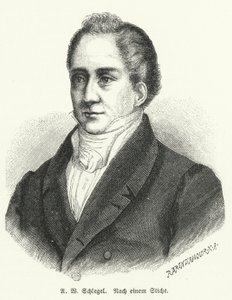 August Wilhelm Schlegel, German poet and translator by German School
