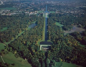 Baroque Art: Aerial View of Nymphenburg Park