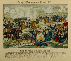 Battle at Zajecar, 2-3 July 1876, during the First Serbo-Ottoman War (1876-77) by German School