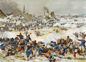 Battle of Bapaume, Franco-Prussian War, 3 January 1870 by German School
