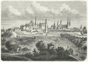 Berlin and Colln in the 17th Century (engraving) by German School