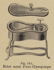Bidet fitted with an enema pump