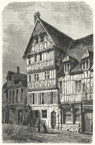 Birthplace in Rouen of French playwright Pierre Corneille by German School